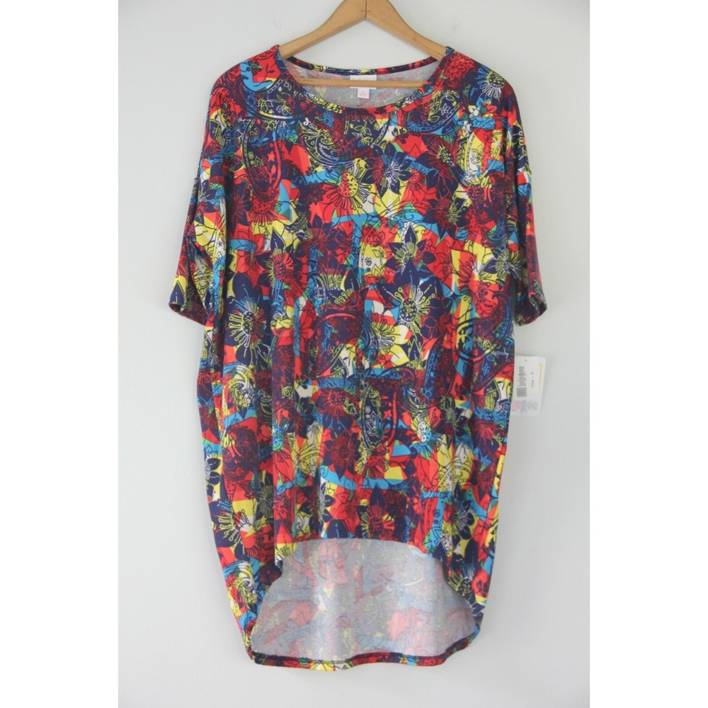 LuLaRoe Irma Women's Hi-Lo Tunic Blouse Top Shirt Paisley Floral Print S #503